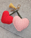 Porte clé "Coeur cerise"