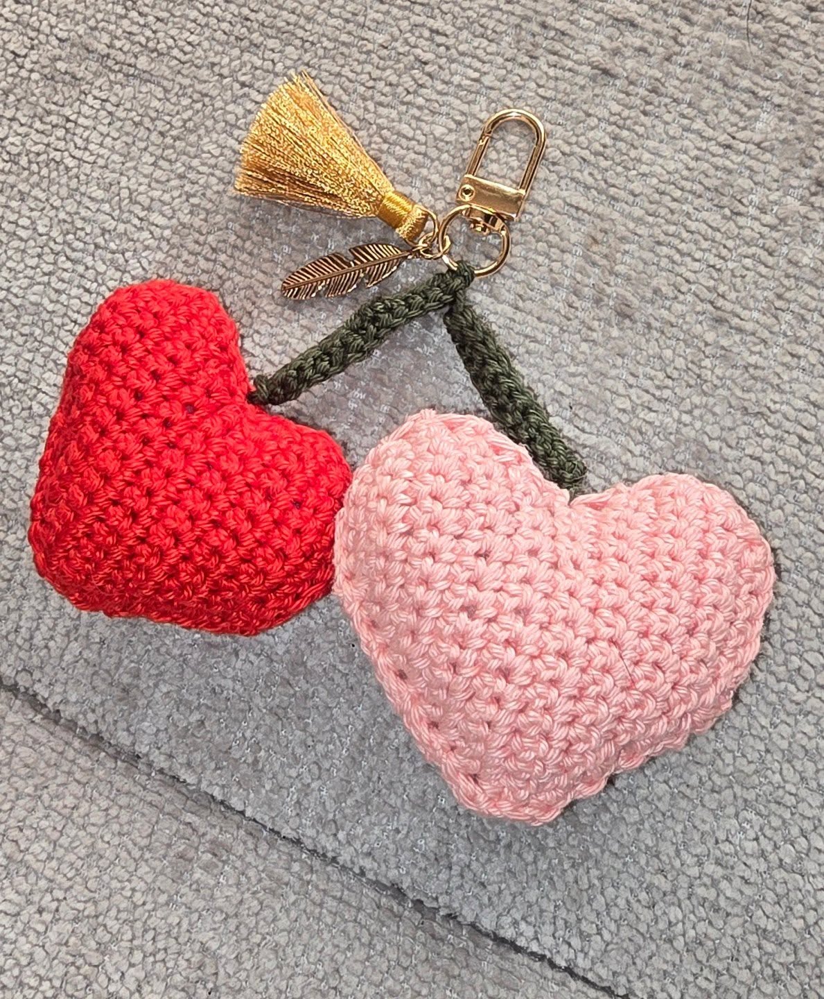 Porte clé "Coeur cerise"