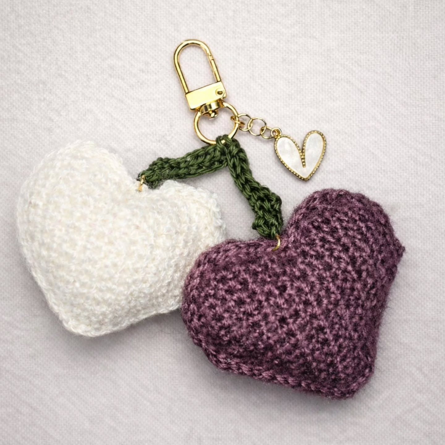 Porte clé "Coeur cerise"